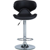 Fuji Boeki 93290 Adjustable Counter Chair, Height 33.1 - 41.3 inches (84 - 105 cm), Rotating, Synthetic Leather, Black Shell