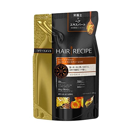 [Value pack 3 sets] Hair Recipe Honey Apricot Enriched Moisture Recipe Treatment Refill 330g x 3 sets