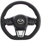 KENSTYLE original steering MD01 Mazda CX-5 (KF) 2017/2 ~ All Black Leather (Red Stitch)