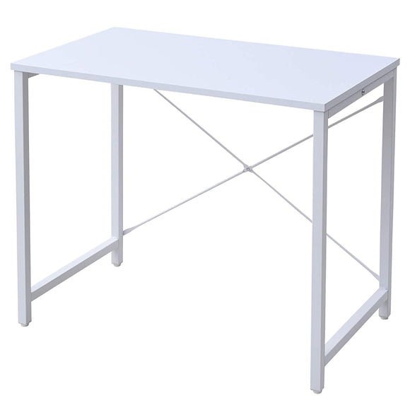 Yamazen Desk Width 80 Load capacity 60kg Depth 48 x Height 70cm Simple computer desk with adjuster Study desk assembly Off-white white MCP-8050R (OW SWH) Work from home