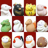 Good Luck Charm, 12 Chinese Zodiac Animal Ornaments for New Years Decorations, Made in Japan