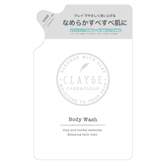 CLAYGE Body Wash S Refill Body Soap, 13.5 fl oz (400 ml)