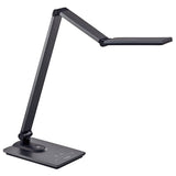 Panasonic SQ-LD560-K LED Desk Light, Stationary Type, USB Port for Charging Smartphones, 4-Level Dimmer, Built-In Computer Screen-Enhancing Light, Luminous Flux 950 Lumens, Dark Gray Metallic