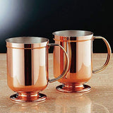 Shinko Metal Mug, Copper, 13.5 fl oz (400 ml), Refined Mugs, 2 Pieces S-1810