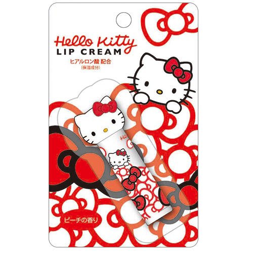 Pieras Sanrio HELLO KITTY Lip Balm Peach Fragrance Contains Hyaluronic Acid (Moisturizing Ingredient) 4g