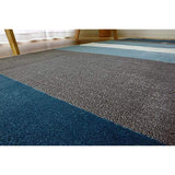 Ikehiko Corporation #9831286 Rug, Carpet, Mat, Approx. 78.7 x 98.4 inches (200 x 250 cm), Yarn-Dyed Flannel, Navy, Washable