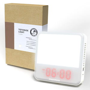 moonmoon Light Alarm Clock, Ivory, Light, Alarm, Digital Clock, Smartphone Connection, Light Alarm, Light Alarm, Good Sleep, Sleep