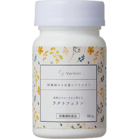 Fertility supplement Varinos Lactoferrin Intrauterine flora 90 tablets/piece Made in Japan