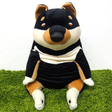 Shinada Global MOIN-0880B Mochi Inu Plush Toy, Kuroshiba, XL