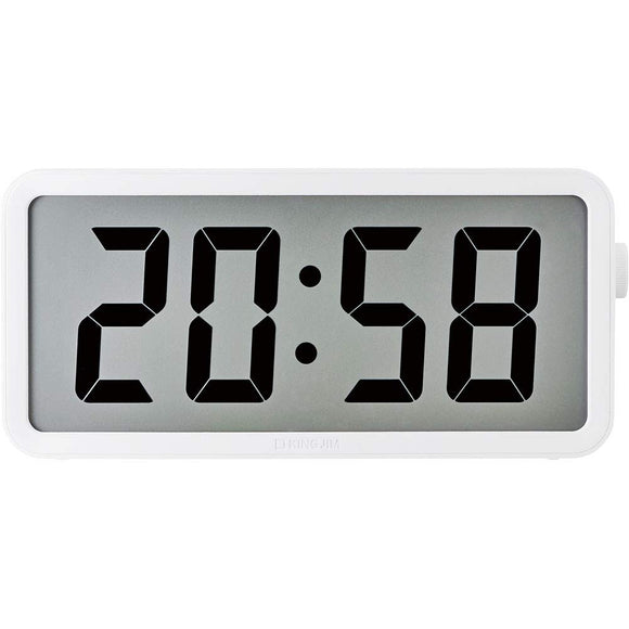 King Jim DTC-001W Radio Clock The Large Timer Clock