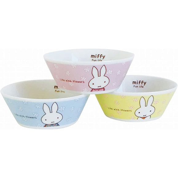 Dick Bruna 279733 Miffy Bowl Trio Set, Diameter 5.3 inches (13.5 cm)