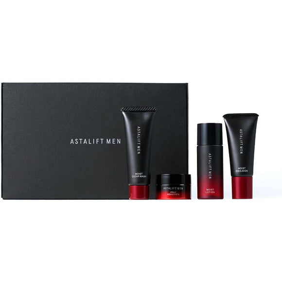 ASTALIFT Men (FUJIFILM) Premium Care Starter Kit (Approximately 2 weeks worth of full line trial) Facial cleanser Jelly-like beauty serum Lotion Emulsion