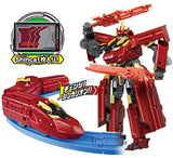Plarail Bullet Train Transforming Robot Shinkalion DXS13 Black Shinkalion Red