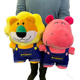 Super Cute Overalls for Tabekko Childrens Animal Overalls, Big Plush Toy, Approx. 13.4 x 7.1 inches (34 x 18 cm), Bag