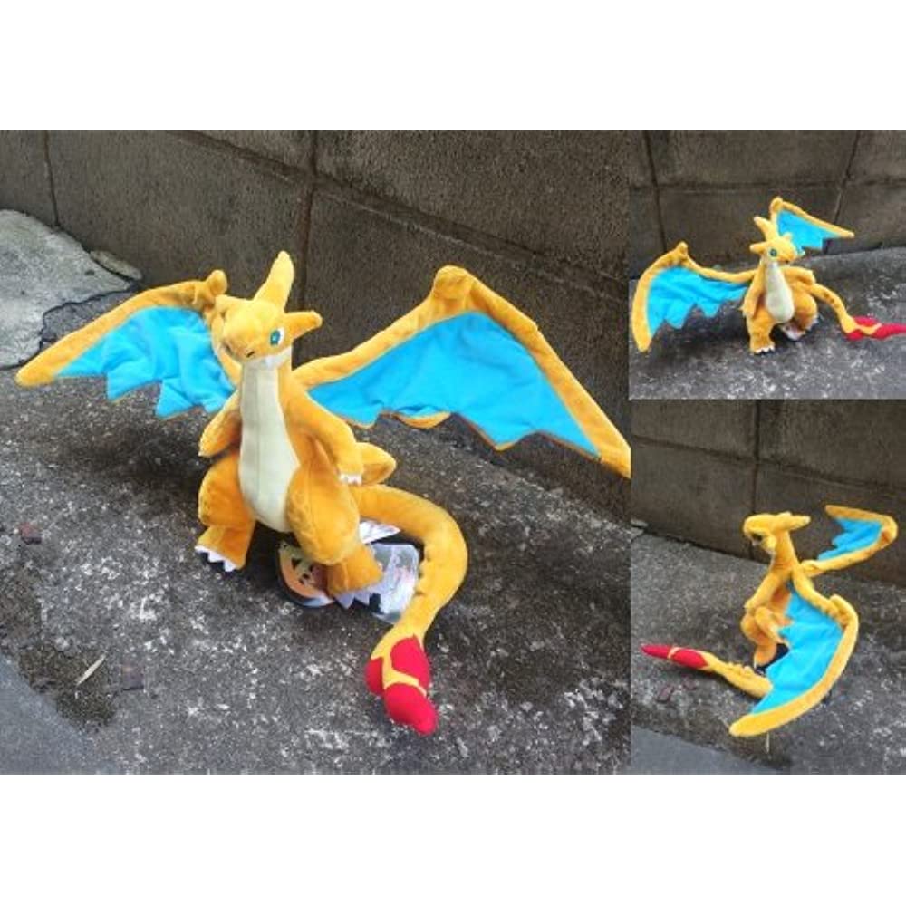 charizard pokemon card pillow Pokemon Mega Charizard Y Plush Toy Pocket Monster Cushion Body Pillow – Goods Of Japan