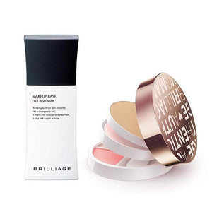 Brilliage Makeup Base 33g + Authentic Woman Peerless Set [Makeup Base] Makeup base / SPF25・PA++ 33g [Foundation] SPF50・PA++++ [Color] Elegant Beige 40 [Brand produced by Chiaki Shimada]