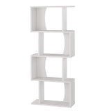 Shirai Sangyo COB-1460WH Zigzag Rack, White, Width 23.4 inches (59.6 cm), Height 56.9 inches (142.4 cm), Depth 9.3 inches (23.4 cm), Covinus