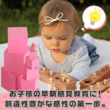 TAIHEIYO Montessori Educational Equipment Basic Set (Pink Tower, Inserted Cylinder Set), JFRL (Japan Food Analysis Center) Test Certification Certified, Montessori Sensory Education