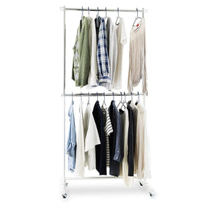 Iris Plaza Hanger Rack 2 steps Load capacity 156 kg High load capacity White Width 90.5 x Depth 41.5 x Height 135-188 cm 12 steps adjustment Pipe hanger CW3001-H5