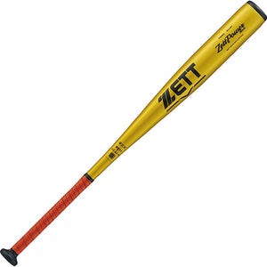 ZETT (ZETT) Rigid baseball bat Zet Power 2nd Super Juralmin 83cm 900g orange Gold (5601) BAT1853A [Made in Japan]