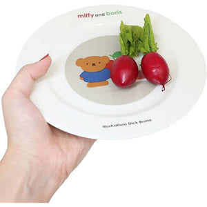 Kaneshotouki 412104 Dick Bruna Miffy and Boris Plate, 7.7 inches (19.5 cm), Made in Japan, Gray