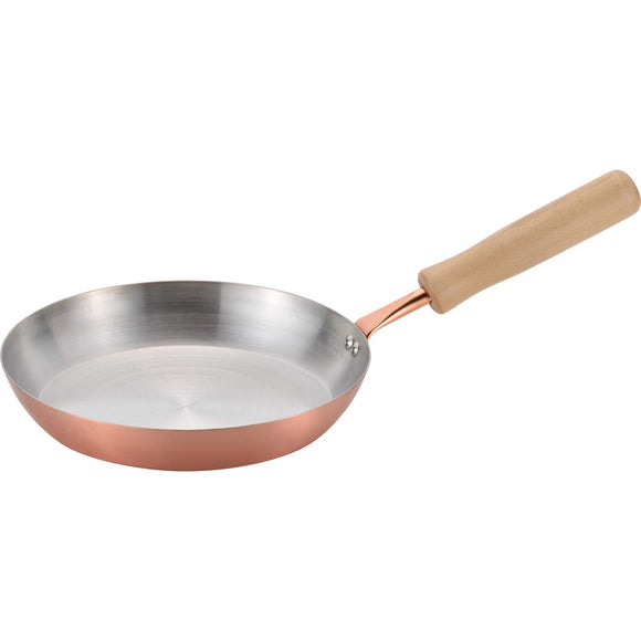Wahei Freiz CS-024 Chitose (Chitose) Pure Copper Frying Pan, Made in Japan, 7.9 inches (20 cm), Wood Pattern, For Gas Stoves, Made in Japan