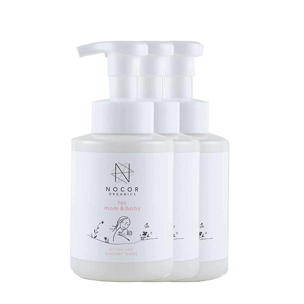 NOCOR Natural Baby Creamy Wash, 3 Pieces, Baby Soap, Newborn, Full