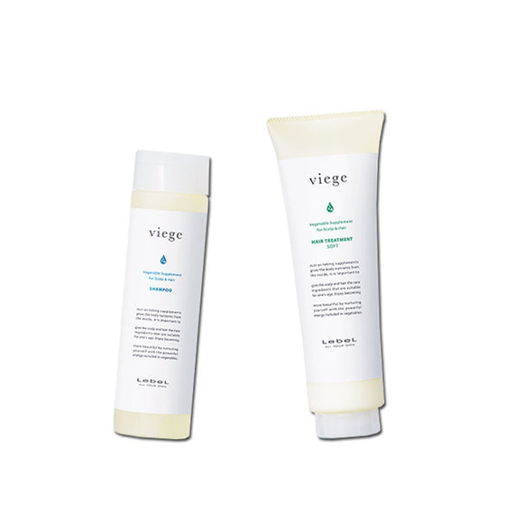 Viege shampoo 240ml & Viege hair treatment S (soft moisturizing) 240ml set