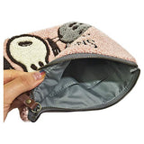 Peanuts SNAP2507R Sagara Embroidered Pouch Snoopy and Faron