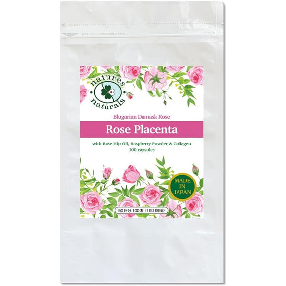 Rose Placenta Softgel Capsules Rose Placenta Damask Rose Placental Cell Derived GMP Certified (100 Capsules, Approximately 50 Days Supply)