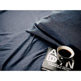 [Fab The Home fabuzaho-mu] Solid Denim Duvet Cover Single (150x210 cm) Light Denim/Navy konfo-ta-kaba- Small fh121855 – 310