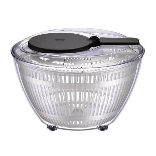 World Create Vegetable Drainer, Salad Spinner, Made in Japan, Black, ViV, Diameter 8.3 x Height 5.5 inches (21 x 14 cm), Size S