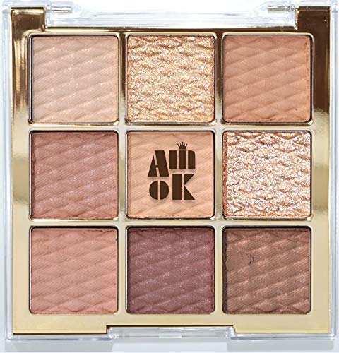 AMIOK Soft Clay Beam Eyeshadow Palette 12 Nude & Mood Korean Cosmetics 1.1g (x 9)