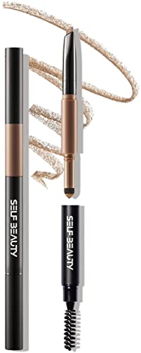 SELFBEAUTY｜3-step eyebrow pencil, multi-pencil eyebrow 1g｜Pencil + powder + brush all in one 3-function type｜Korean cosmetics [Japanese official/genuine product]｜No. 1 Sandy Brown