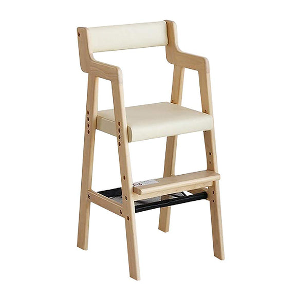 Market ILC-3339NA Children's High Chair, Width 13.8 x Depth 15.9 x Height 30.7 inches (35 x 40.5 x 78 cm), Natural, Adjustable Seat and Foot Rest