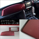 SecondStage T168D1R TOYOTA 86 (ZN6) Early and Late G-Grade Center Panel Set, Red Carbon