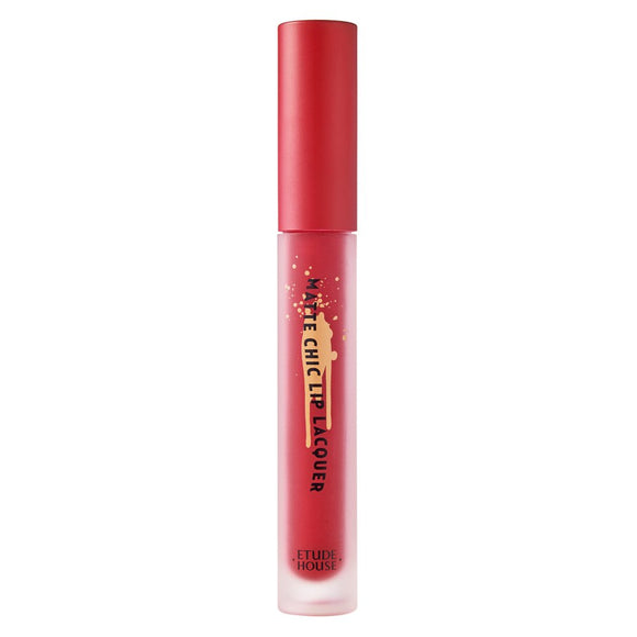 ETUDE Matte Thick Lip Lacquer RD303 (Irene Red) [Hard-to-fall Lip] 4g