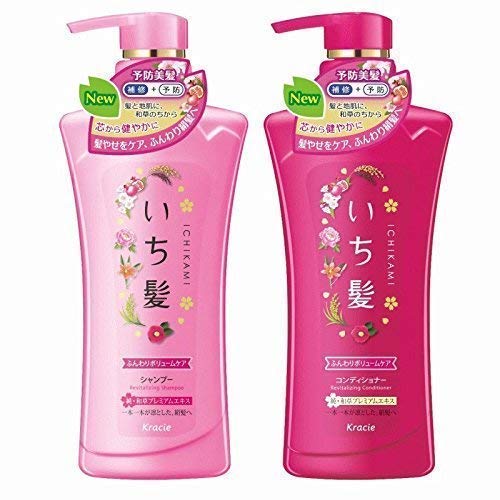 Ichikami Shampoo & Conditioner Pair Set (Fluffy Volume) (480mL+480g)