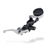 DAYTONA NISSIN 49017 Brake Master Cylinder, Horizontal, 1/2 Inch, Black Body, Buffed Clear Adjustable Short Lever