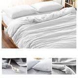 [Albos] Duvet Cover Choice Size 100% Cotton Simple Solid Sheet Set