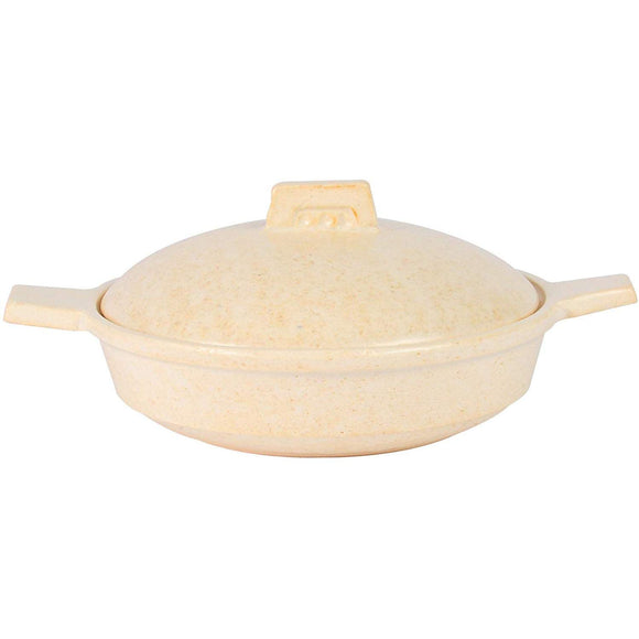 Hasei Pottery Pot, White, 7.1 fl oz (200 ml) Haseen Casserole Mine, White (For 1-2 People) NCK-72