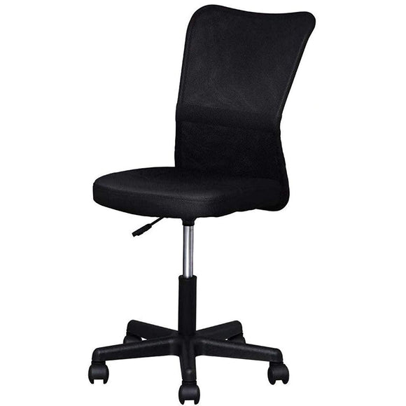 Iris Plaza Office Chair Desk Chair Mesh Excellent Breathability Waist Support Bar Stepless Lifting 360 Degree Rotation Compact H-298F Black
