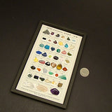 Gemstone 45 Gemstone Minerals with Magnifying Glass, 45 Types, Instructions Included