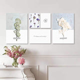 CREA Botanical Art Panel, 5 Pieces, Wall Hanging, Interior Decoration, Entryway, Wall Decor, Picture, Plants, Natural, Modern, Stylish, Cute, Panel Set (Botanical, 5)