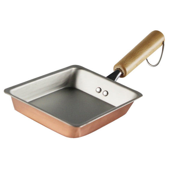 Pearl Metal HB-1377 Egg Grilled Copper Frying Pan, For Gas Stoves, For Bento Boxes, Egg, Copper Craftsman, Made in Japan