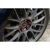 KYO-EI (Kyunaga Sangyo) LEGGDURA RACING SHELL TYPE LOCK & NUT SET (CL53) Durer Racing Shelled Nut (Rock & Nutset) M12 × P1.25 Red CL53-13R