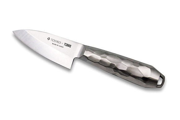 Tsubame Sanjo TSBBQ-022 Outdoor Knife, All Stainless Steel, Small Blade for Left Hand Use