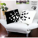 Craft Works Cushion White 50x50cm Shearling Cushion Dalmatian