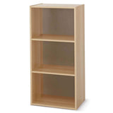 Iris Ohyama Color Box Cube Box 3 Tiers Color Cubic Accent Box Reversible Backboard 2 Colors 2WAY ACX-3 Natural White Brown