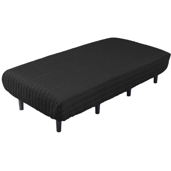 Iris Plaza AATMC-SD Cover For Mattress With Legs, Plain, Washable, Cover, Gusset Width: Approx. 11.8 inches (30 cm), Semi Double, Black